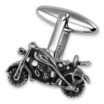Close-up of the Sterling Silver Motorbike Cufflinks CK00390.