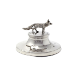 British silver fox desk ornament by City of London Jewellers