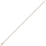 9ct rose gold 1mm curb link chain displayed on a clean white background, showing its fine close‑linked design.