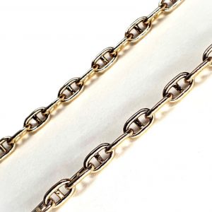 9ct yellow gold hollow anchor link necklace chain C00011.