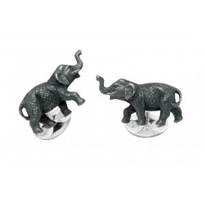 Deakin-&-Francis-Oxidised-Real-Sterling-Silver-Elephant-Cufflinks-CK00292