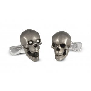 Sterling-Silver-Grey-Skull-Cufflinks-With-Popping-Diamond-Eyes-CK00293