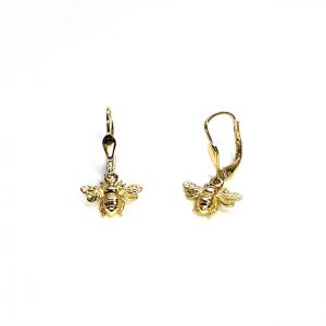 9ct-Gold-Bumble-Bee-Drop-Earrings-With-French-Wire-Fittings-ED00823