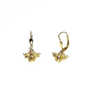 9ct-Gold-Bumble-Bee-Drop-Earrings-With-French-Wire-Fittings-ED00823