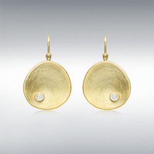The-Keighley-Brushed-Concave-Organic-9ct-Gold-Disc-Drop-Earrings-ED00831