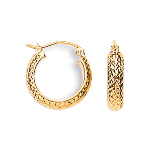 Diamond-Cut-Gold-Hoop-Earrings – 17mm-EL00170