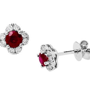 Diamond-&-Ruby-Flower-Earrings-ESA00433