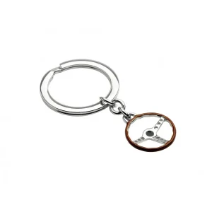 Sterling-Silver-Vintage-Steering-Wheel-Keyring-KF00023-By-Deakin-&-Francis