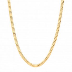 Smooth polished curved snake style link necklace 17inches long