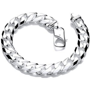 Heavy-Nine-Inch-Curb-Link-Sterling-Silver-Men's-Bracelet-BLSG066
