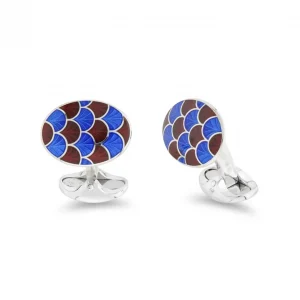 Sterling-Silver-Blue-Maroon-Enamel-Cufflinks-Scallop-CK00424.webp
