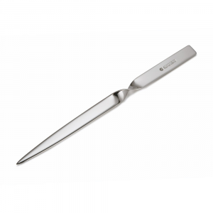 Sterling Silver Letter Opener photographed on white background, featuring a single elegant twist at the handle’s base with hallmark visible.