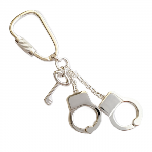Sterling-Silver-Handcuffs-Keyring-KF00064