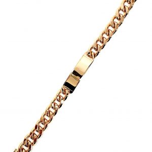 Men's heavy 9ct gold identity bracelet nine inches long weighing 111.3 grammes