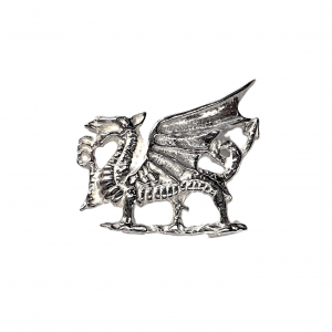 Genuine silver Welsh dragon brooch, perfect for gifting and adding a touch of elegance.